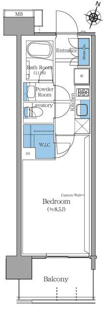ブランシエスタ王子(1K/6階)の間取り写真