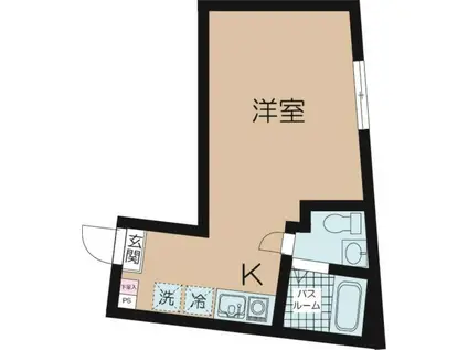 REMU千川(ワンルーム/4階)の間取り写真