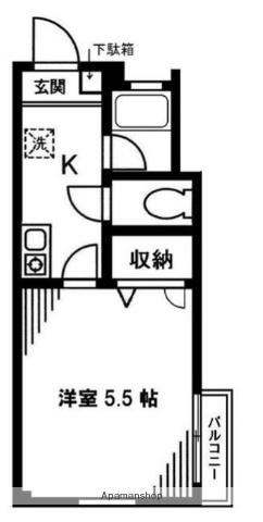 メゾンSAM(1K/2階)の間取り写真