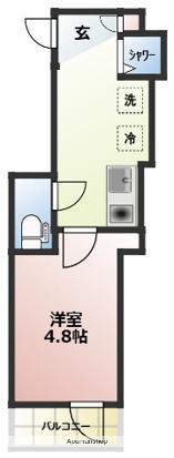 ロッソ・カンパーナ(1K/3階)の間取り写真