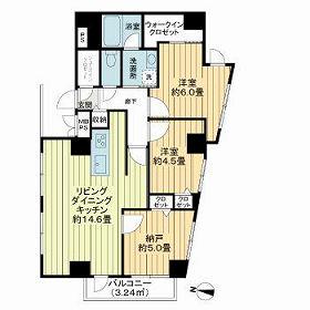 ライオンズマンション王子第5 4階階 間取り
