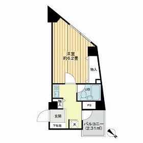 サンピア赤羽(ワンルーム/4階)の間取り写真