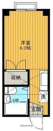 カーサエクシオ(ワンルーム/2階)の間取り写真