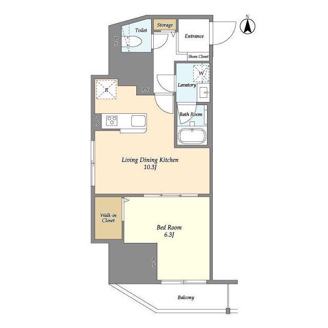 スコレサイト池袋(1LDK/7階)の間取り写真