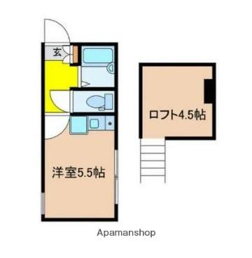 コンフォルタ飛鳥山(ワンルーム/1階)の間取り写真