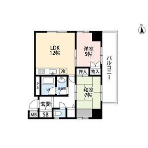 エッセレコモード(2LDK/6階)の間取り写真