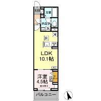セレスティア池袋立教通(1LDK/1階)の間取り写真