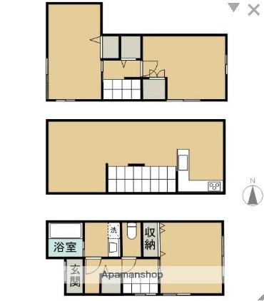 埼京線 浮間舟渡駅 徒歩9分 3階建 築1年(3LDK)の間取り写真