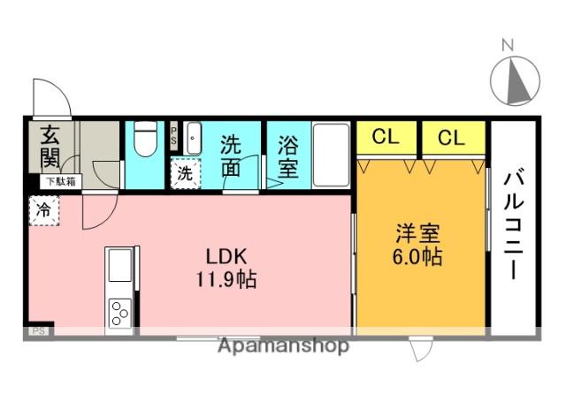 リスレーヌ練馬(1LDK/1階)の間取り写真