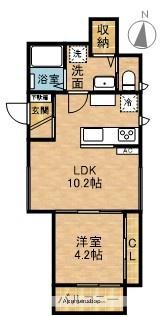 グラン・パレ(1LDK/1階)の間取り写真