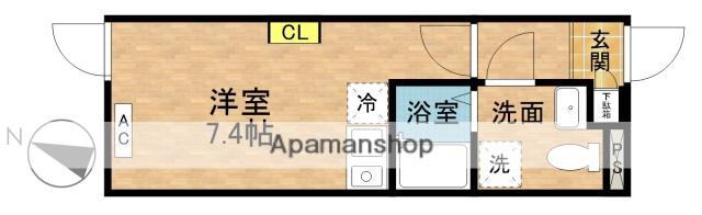 エトス初台(ワンルーム/1階)の間取り写真