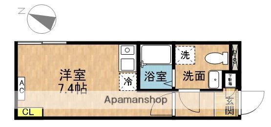 エトス初台(ワンルーム/1階)の間取り写真