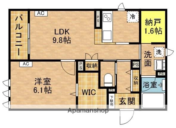 メゾン ド アルブル(1LDK/1階)の間取り写真
