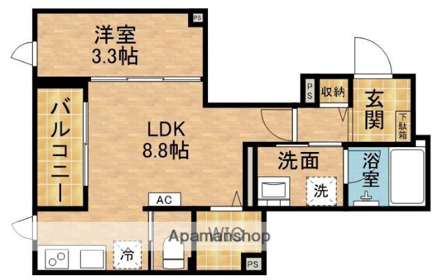 メゾン ド アルブル(1LDK/2階)の間取り写真