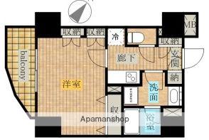 ベルグレード王子(1K/11階)の間取り写真