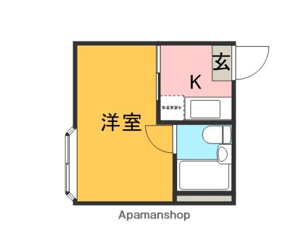 ホワイトハイツ赤羽(1K/2階)の間取り写真