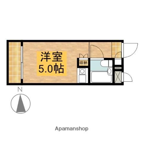 ペガサスマンション白山(ワンルーム/4階)の間取り写真