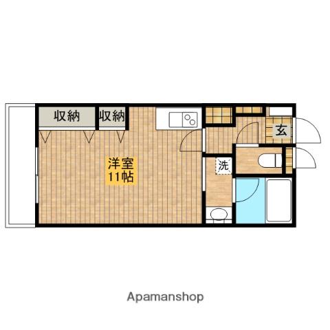 ヴィラージュシャルマン(ワンルーム/1階)の間取り写真