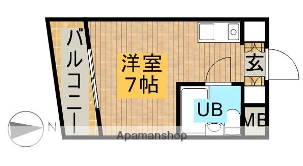 メゾンドマキ舟渡(ワンルーム/1階)の間取り写真