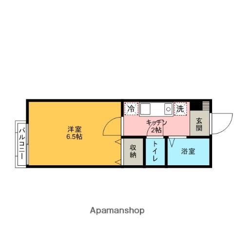 アパートメントOZ(1K/1階)の間取り写真
