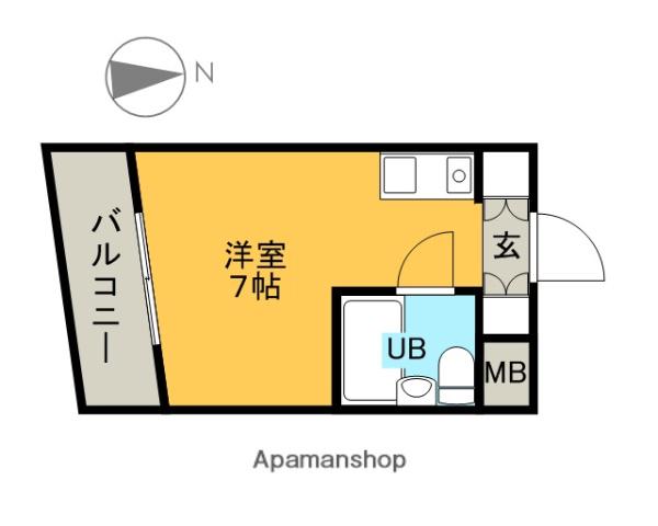 メゾンドマキ舟渡(ワンルーム/1階)の間取り写真