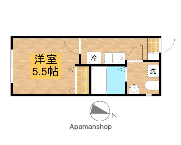 ハイグローブ東十条(1K/2階)の間取り写真