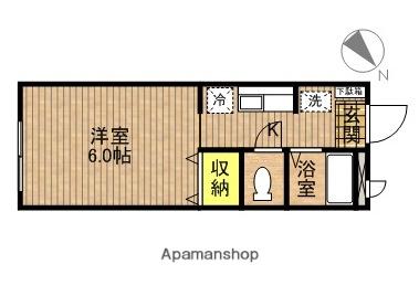 Rハイム(1K/2階)の間取り写真