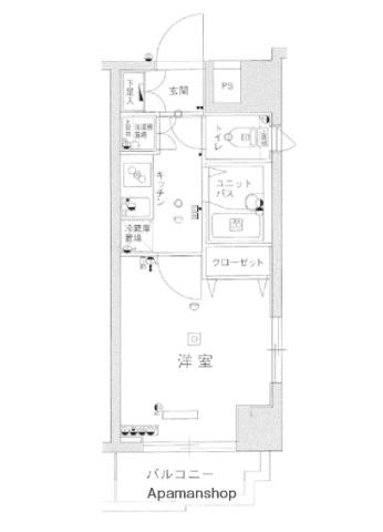 スカイコート後楽園壱番館(1K/7階)の間取り写真