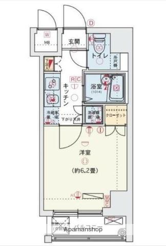 VIDA♯033(1K/6階)の間取り写真