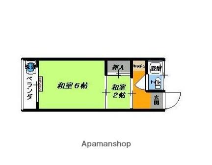志茂マンション(1DK/3階)の間取り写真