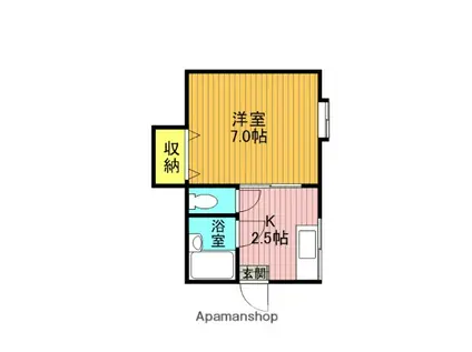 ハイコムタカ(ワンルーム/1階)の間取り写真
