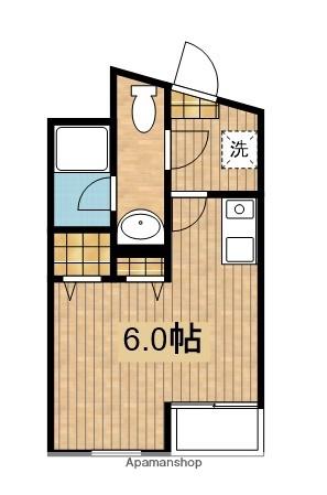 FWビル(ワンルーム/2階)の間取り写真