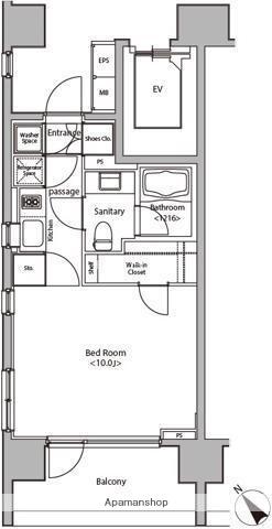 カスタリア大塚(ワンルーム/11階)の間取り写真