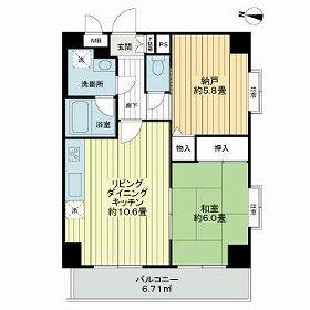ライオンズマンション川口幸町 4階階 間取り