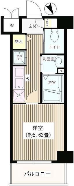 SCENAM(1K/7階)の間取り写真