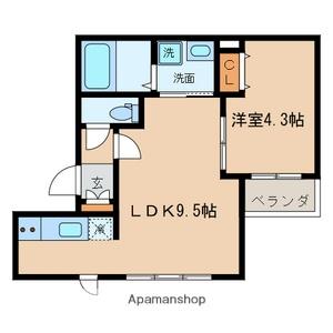 MAISON BLISS(1LDK/2階)の間取り写真