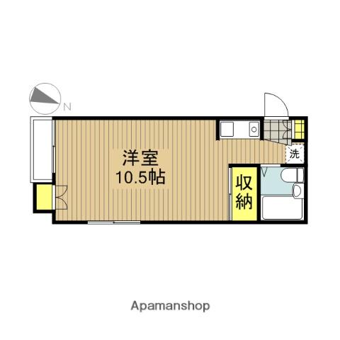 コーポかすが(ワンルーム/3階)の間取り写真