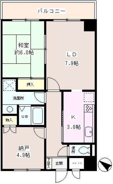 真成館ビル(1SLDK/6階)の間取り写真