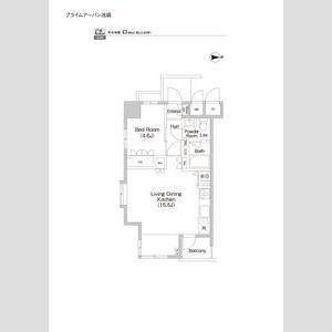 プライムアーバン池袋(1LDK/12階)の間取り写真