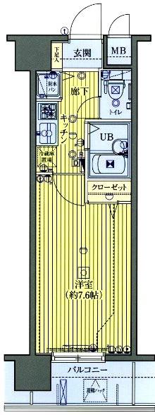 ガラ・ステージ茗荷谷(1K/5階)の間取り写真