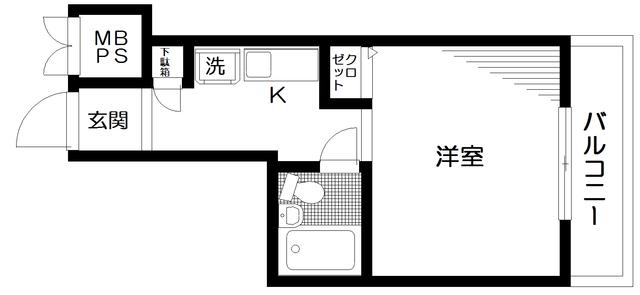 日神パレステージ目白(ワンルーム/4階)の間取り写真