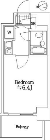 メインステージ武蔵関(1K/7階)の間取り写真
