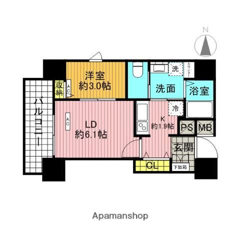 レジェンダリーガーデン赤羽 ウエストビュー(1LDK/11階)の間取り写真