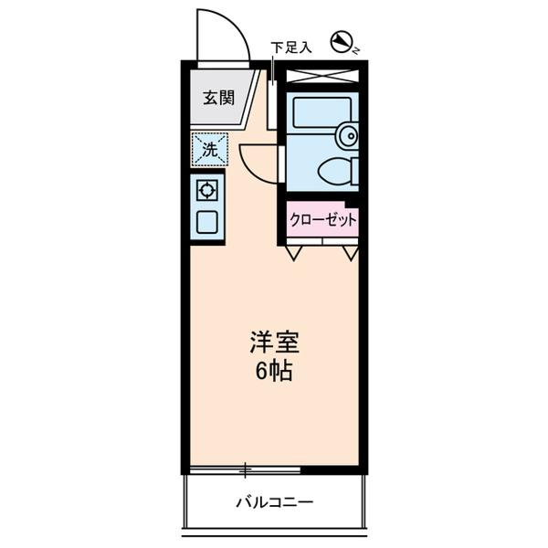 カーサグリスメイユー(ワンルーム/1階)の間取り写真