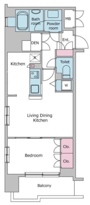 レジディア御茶ノ水(1LDK/5階)の間取り写真