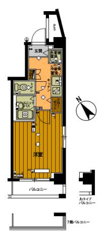 スカイコート板橋第二(1K/7階)の間取り写真