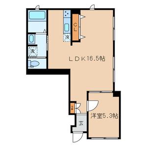 MAISON DE PUR(1LDK/1階)の間取り写真