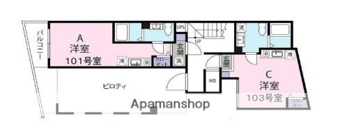 リタ十条(ワンルーム/1階)の間取り写真