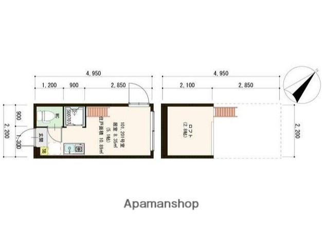 ハーモニーテラス板橋2(ワンルーム/1階)の間取り写真