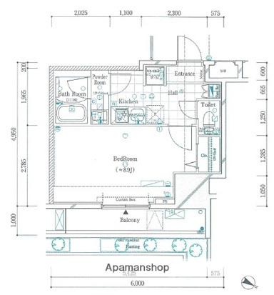 ガリシア大塚サウス(1K/1階)の間取り写真